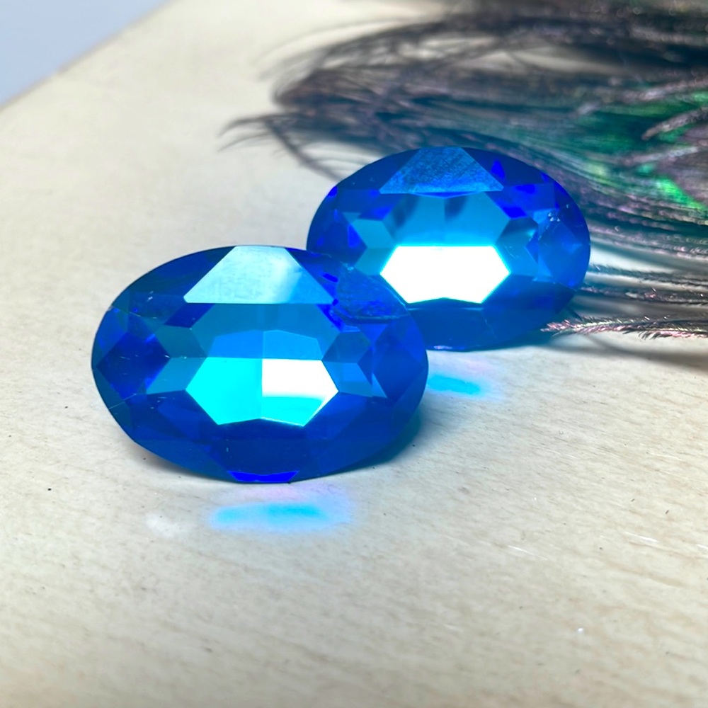 Vintage Blue Earrings! 🦋🐟🫐